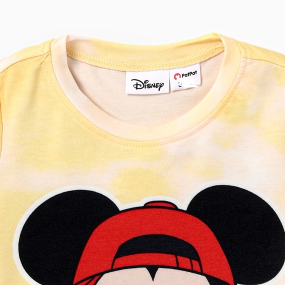 Disney Yellow Tie-Dye Mickey Mouse Short Sleeve T-shirt for Boys - Picture 4 of 5
